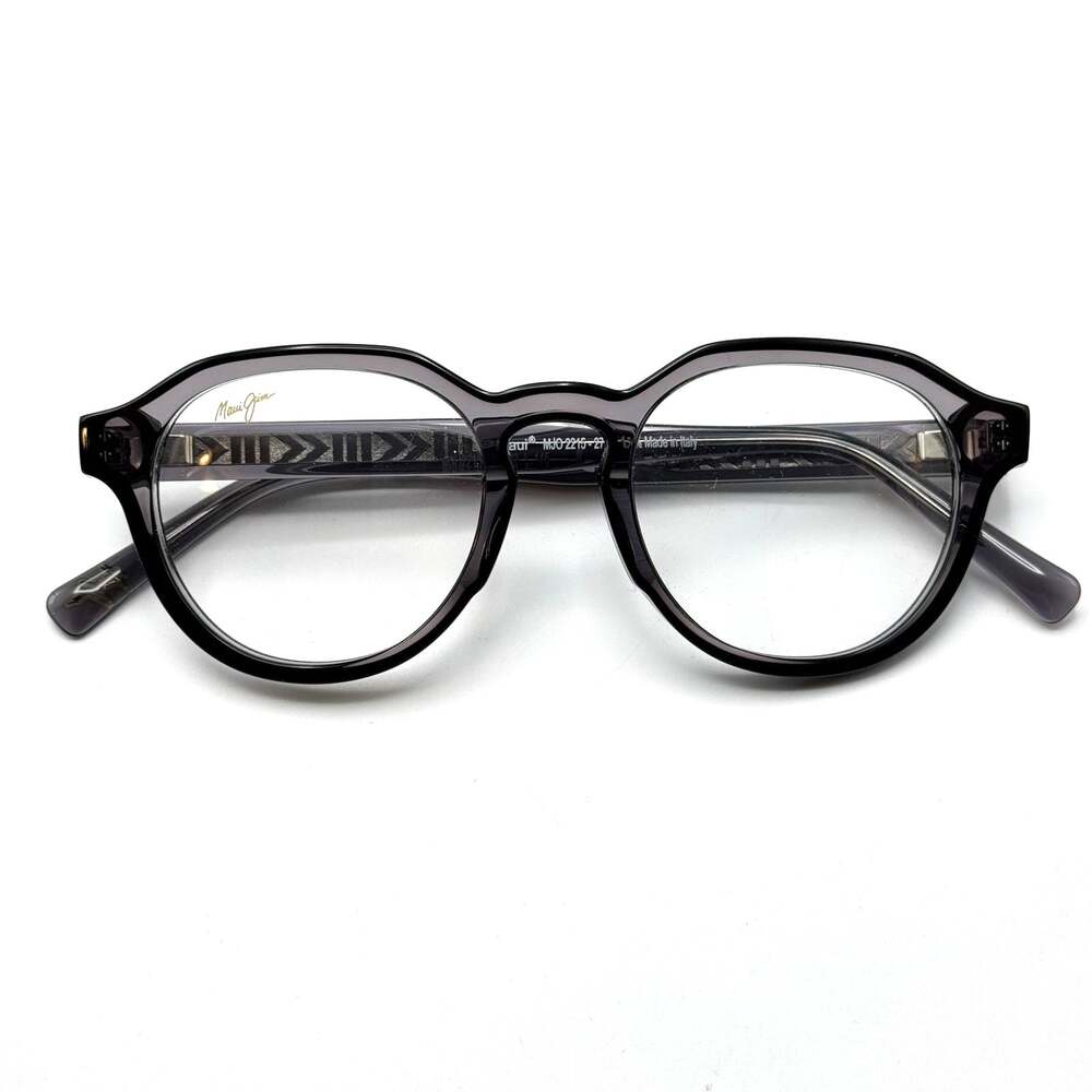 Maui Jim Eyeglasses Frames MJO2215-27C Transparent Gray Geometric 49-22-145
